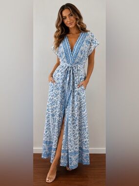Greek Vibe Wrap Dress/Duster